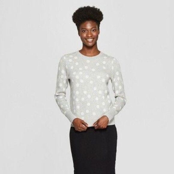 A NEW DAY GOLD POLKA DOT PLUS SIZE SWEATER	 2XL - Picture 1 of 8